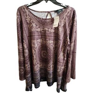 Womans Long sleeve blouse size 1X by Suzanne Betro plus size